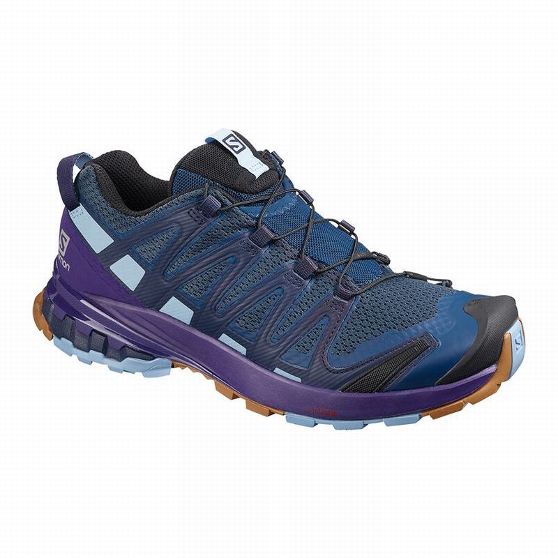 SALOMON XA PRO 3D V8 Philippines - Women's Hiking Shoes - Navy/Purple Indigo | 309657-PNZ